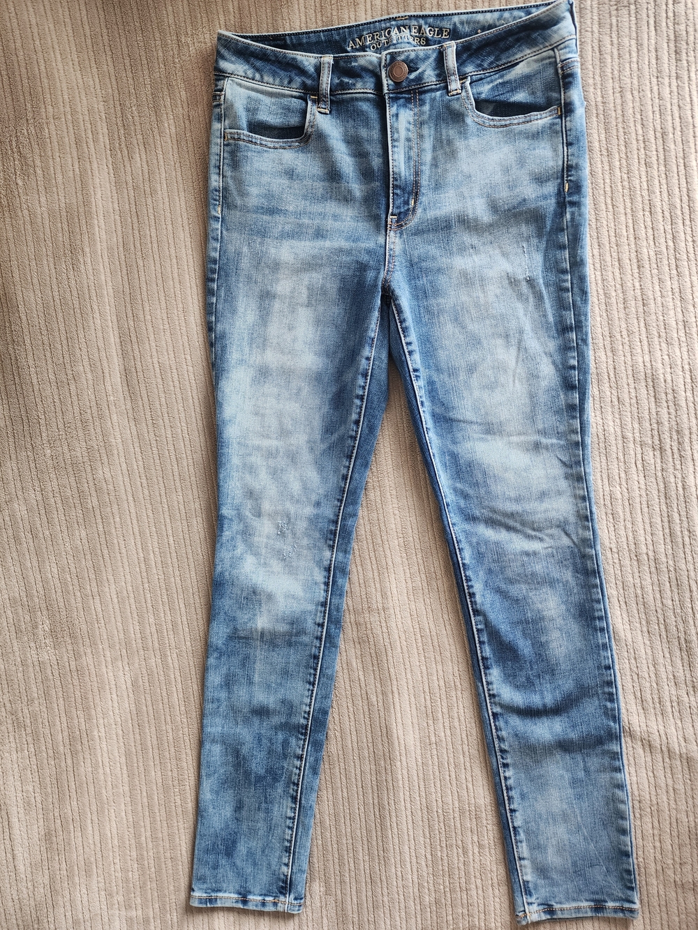 American Eagle Outfitters Size 10 Hi-rise  Light Wash Super Stretch Jeggings